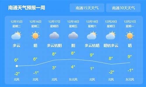 南通一周天气预报告15天最新通知查询_南